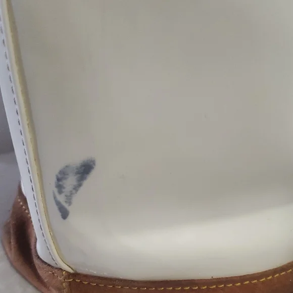 Dooney & Bourke White  and Brown Tote Bag - Picture 7 of 16